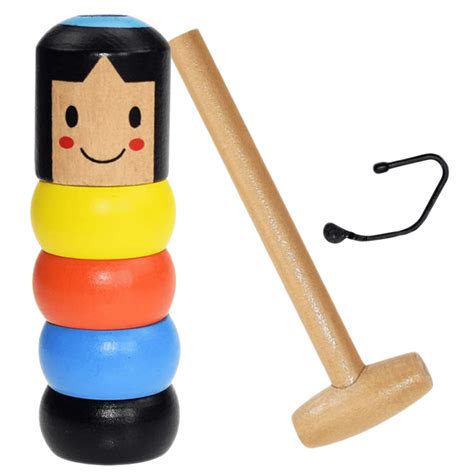 Unbrrakable wooden man magic toy